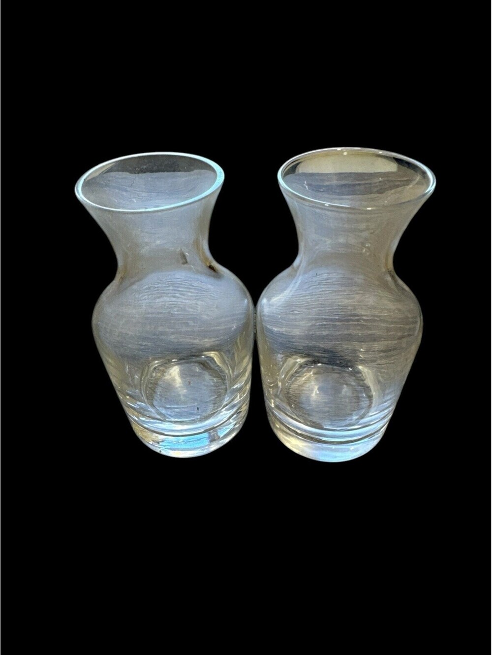 Small Glass Wine / Cocktail Decanter / Portion Set of 2: 4.75 Tall NWOT